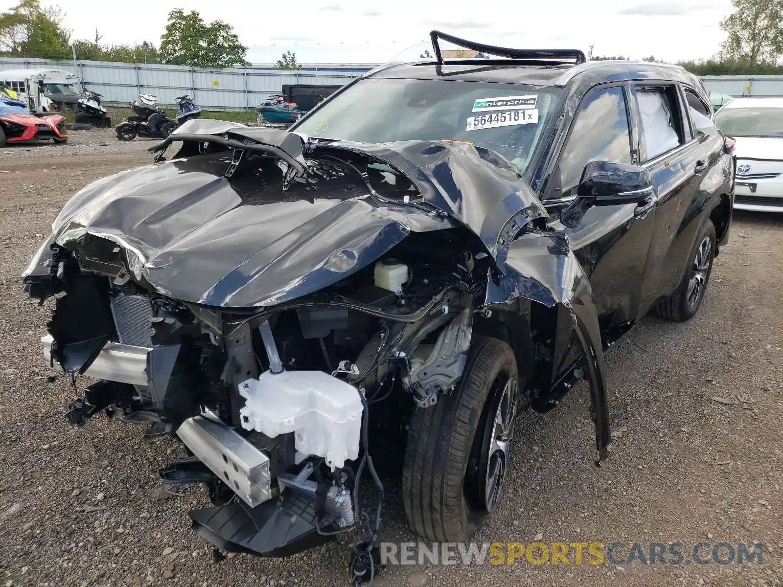 2 Photograph of a damaged car 5TDGZRBH8MS137881 TOYOTA HIGHLANDER 2021