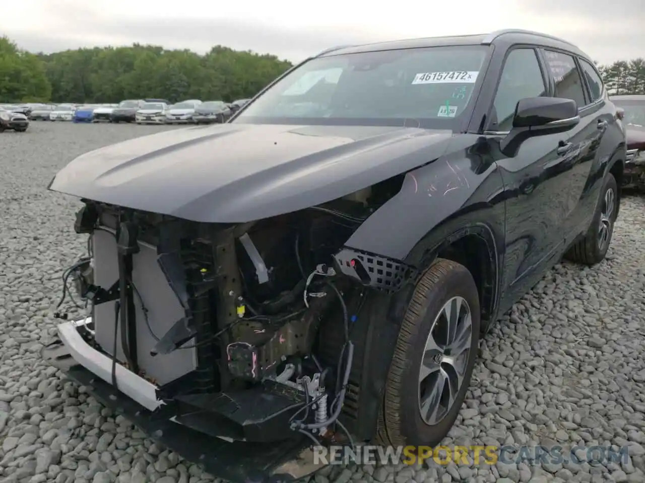 2 Photograph of a damaged car 5TDGZRBH8MS159119 TOYOTA HIGHLANDER 2021