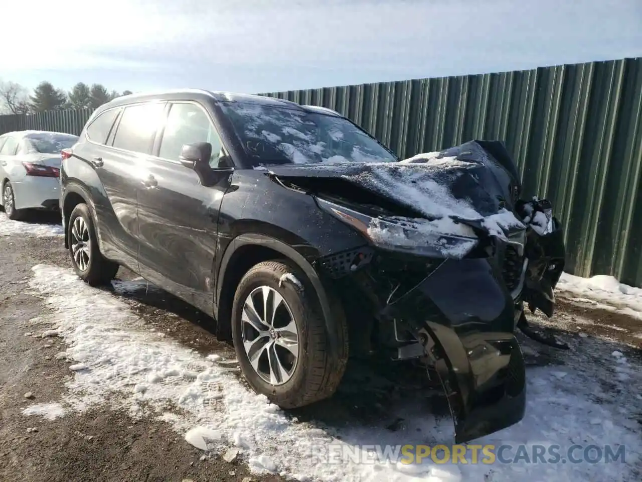 1 Photograph of a damaged car 5TDGZRBH8MS524320 TOYOTA HIGHLANDER 2021