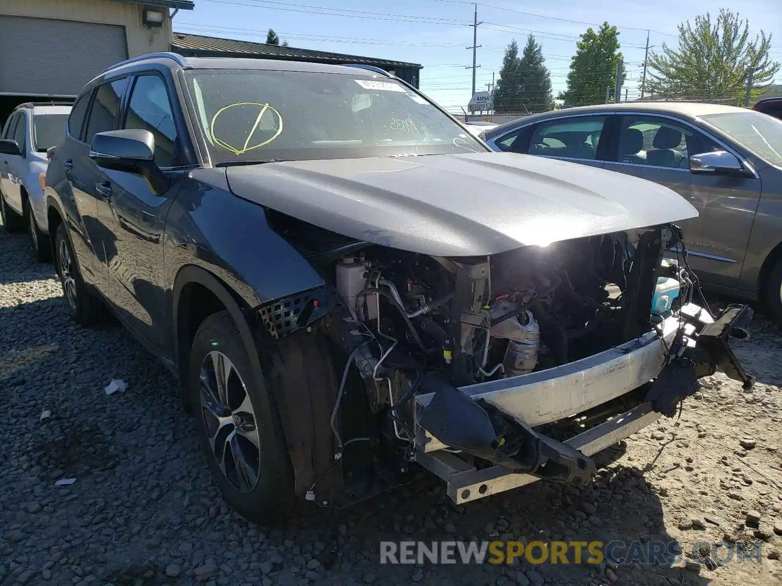 1 Photograph of a damaged car 5TDGZRBH8MS525418 TOYOTA HIGHLANDER 2021