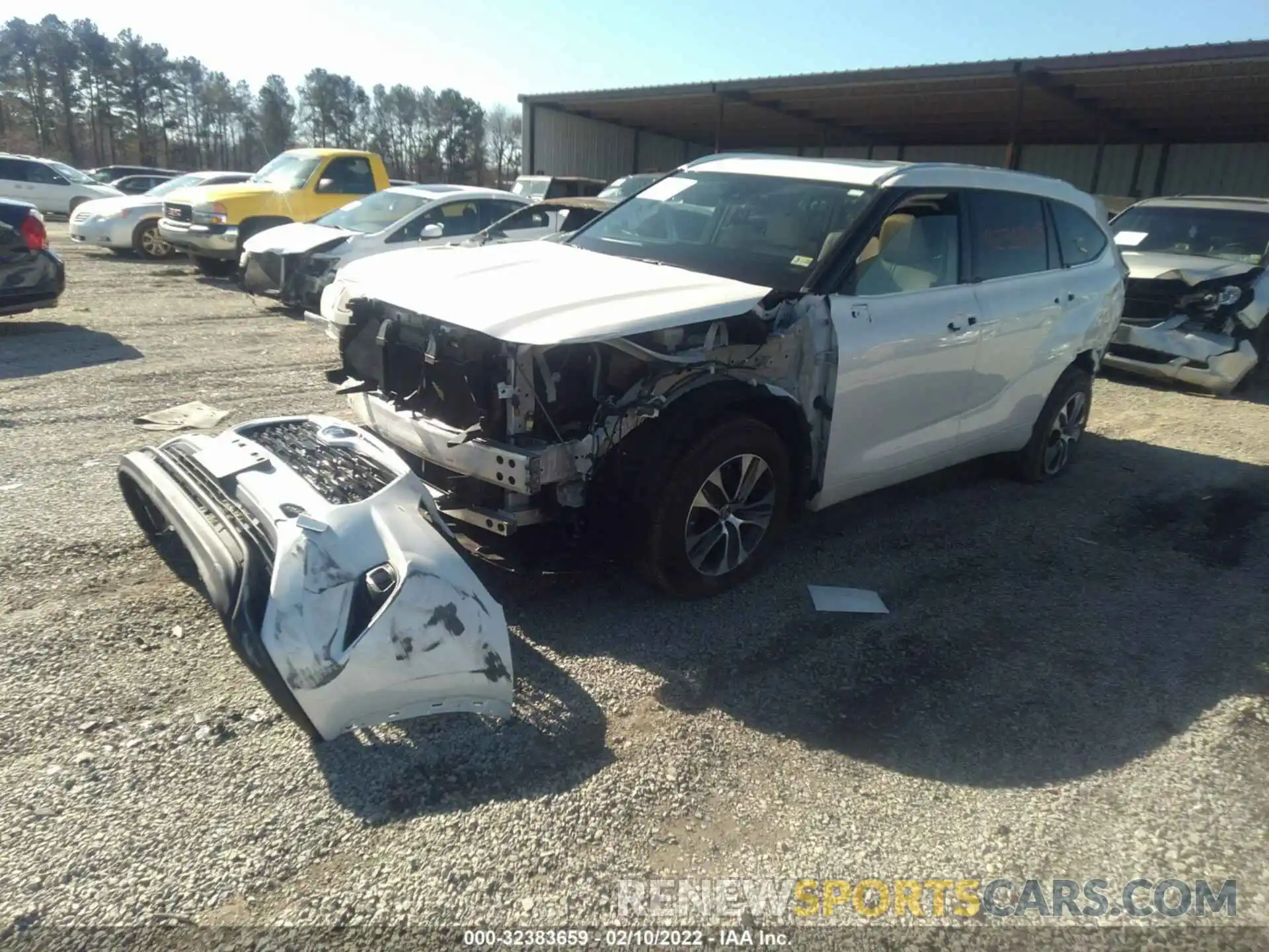 2 Photograph of a damaged car 5TDGZRBH8MS534376 TOYOTA HIGHLANDER 2021