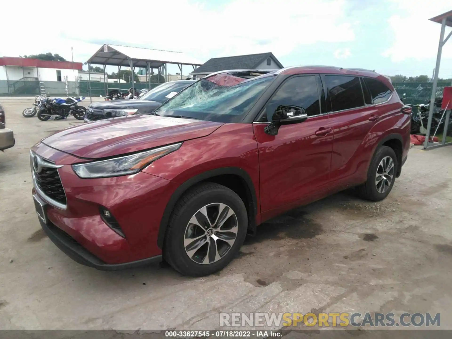 2 Photograph of a damaged car 5TDGZRBH8MS541439 TOYOTA HIGHLANDER 2021