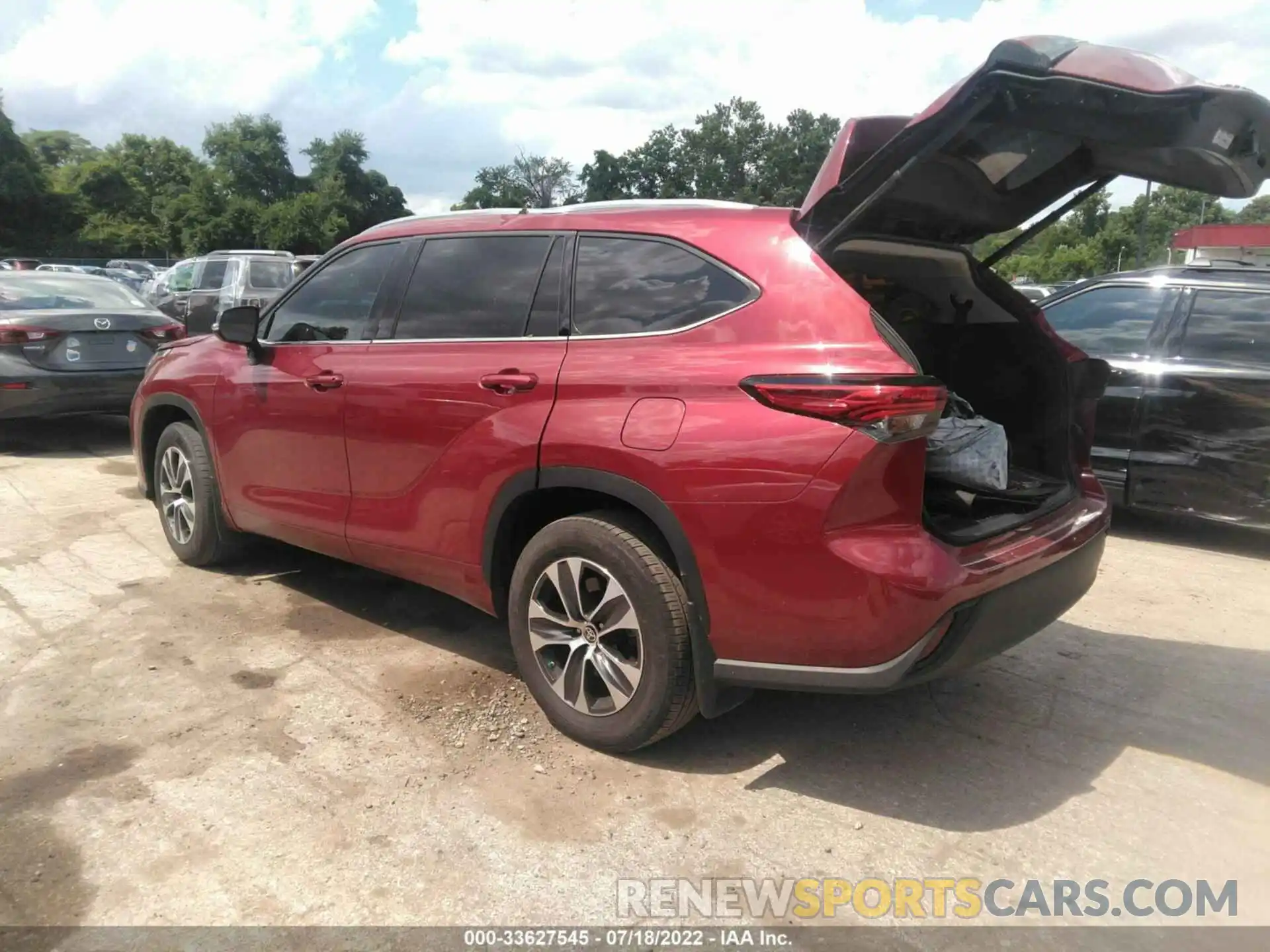 3 Photograph of a damaged car 5TDGZRBH8MS541439 TOYOTA HIGHLANDER 2021