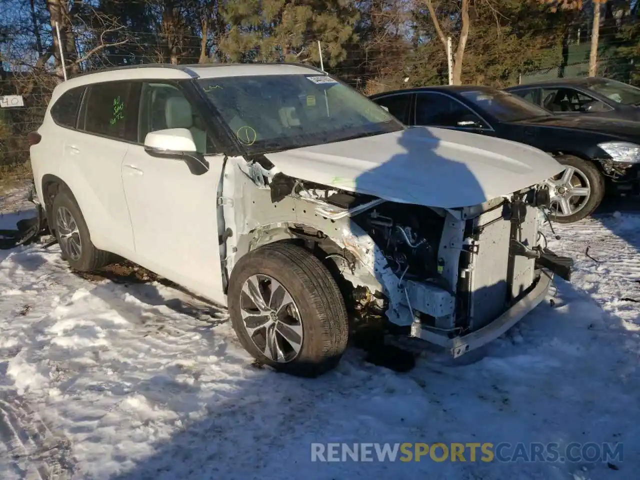 1 Photograph of a damaged car 5TDGZRBH8MS541490 TOYOTA HIGHLANDER 2021