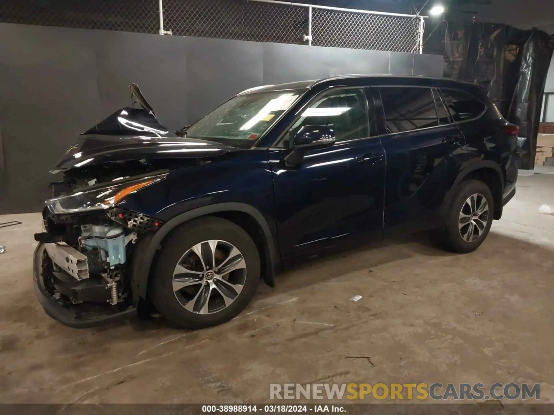 2 Photograph of a damaged car 5TDGZRBH8MS545703 TOYOTA HIGHLANDER 2021