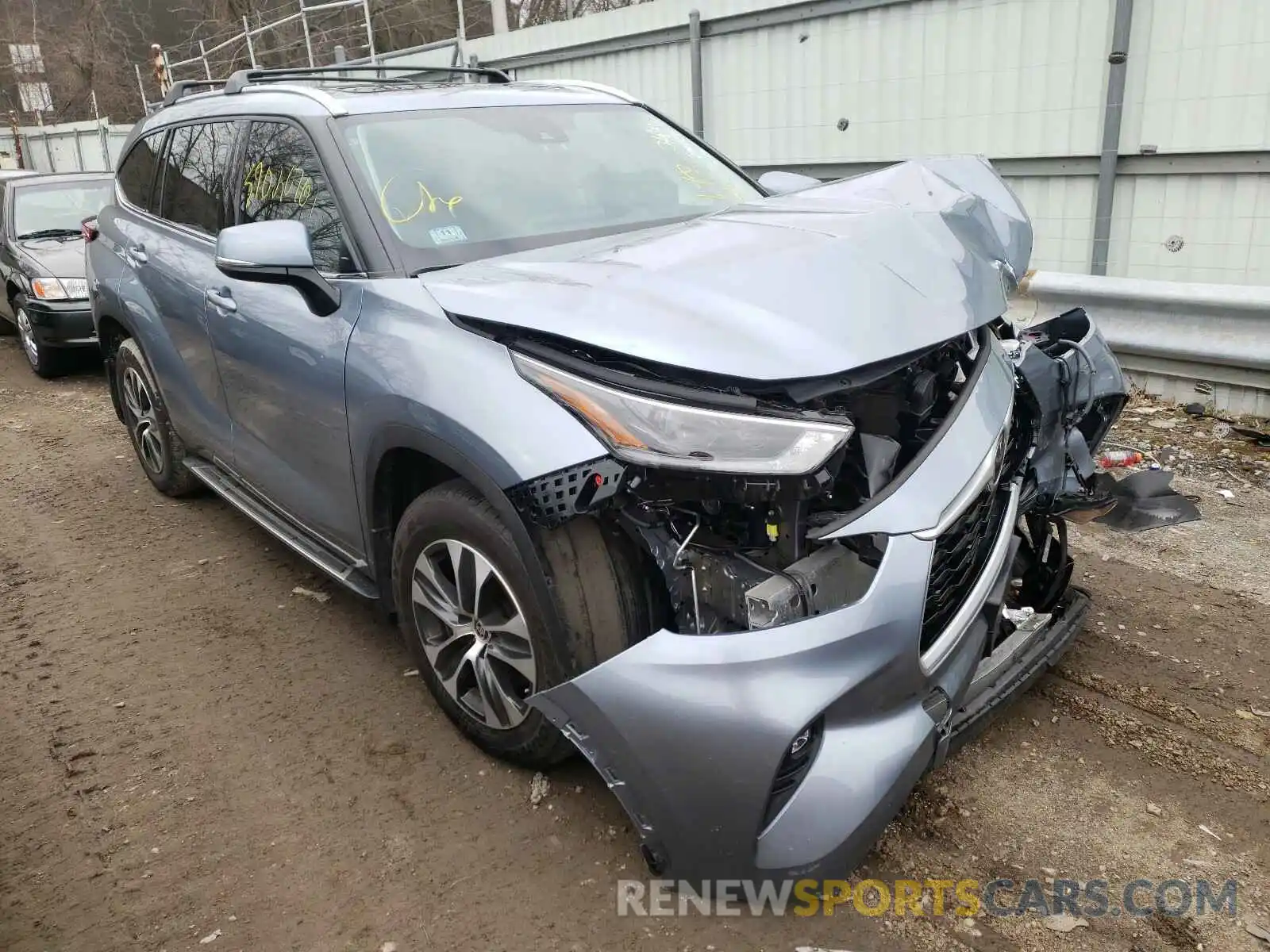 1 Photograph of a damaged car 5TDGZRBH9MS057246 TOYOTA HIGHLANDER 2021