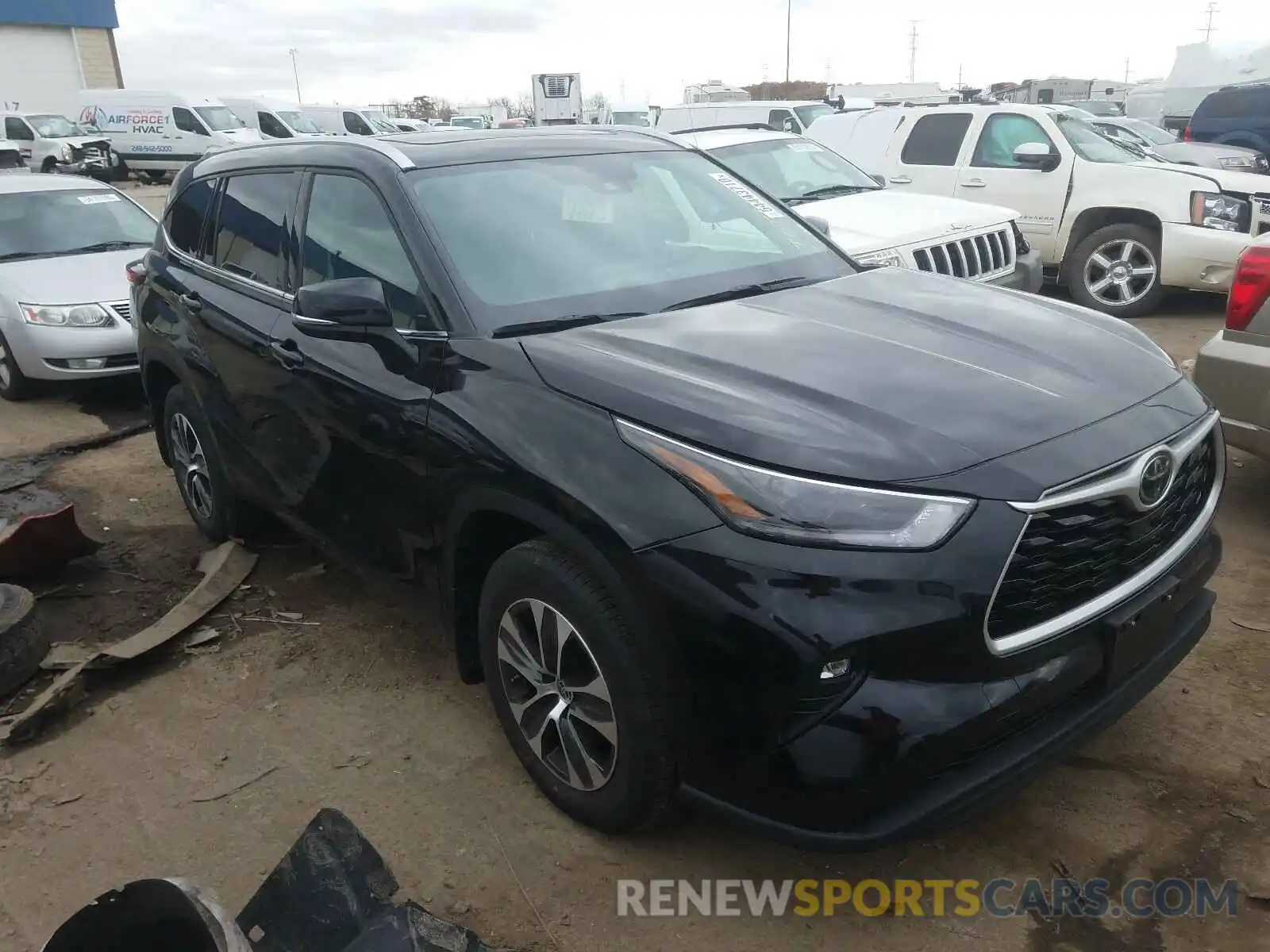 1 Photograph of a damaged car 5TDGZRBH9MS057778 TOYOTA HIGHLANDER 2021