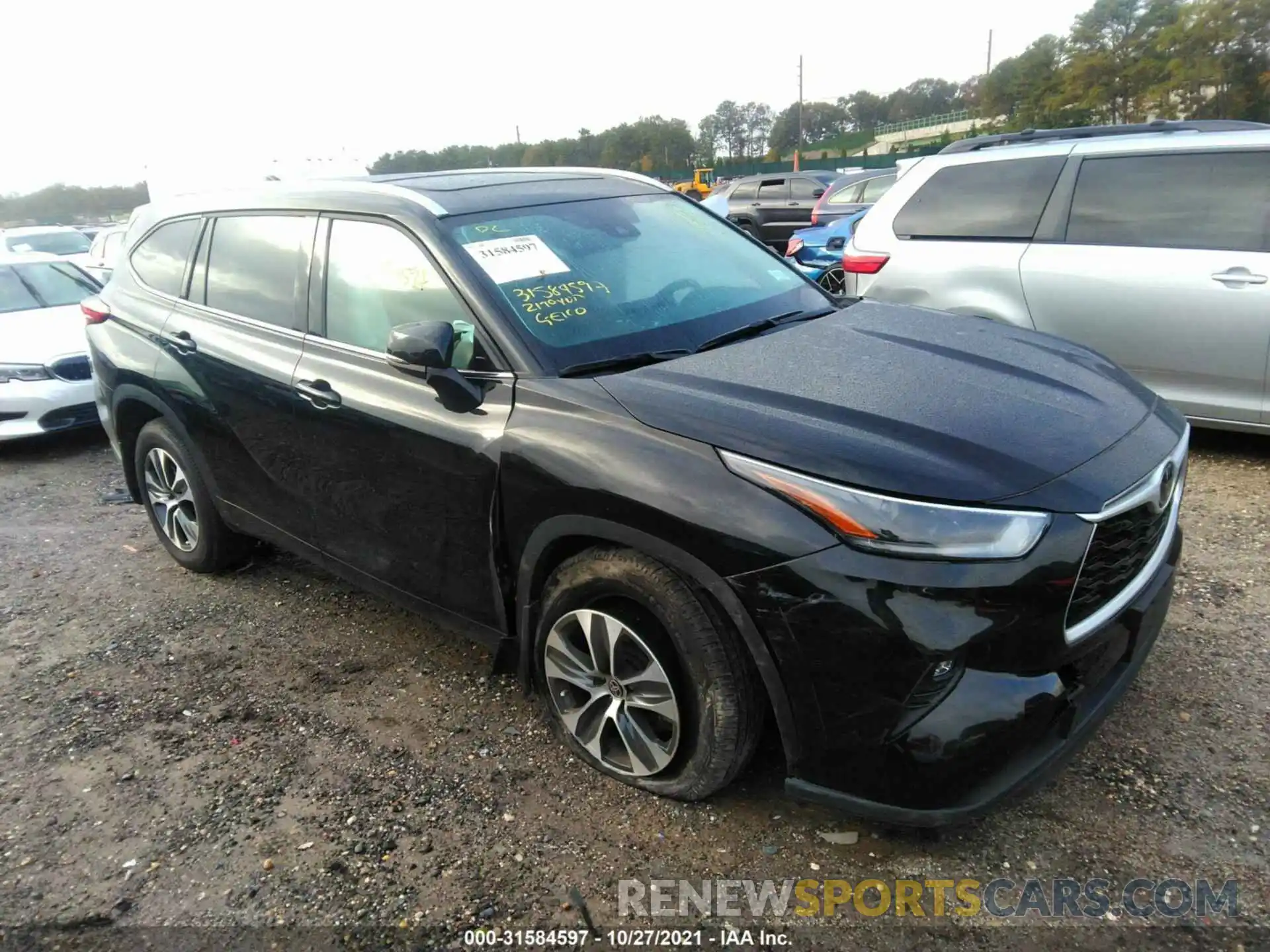 1 Photograph of a damaged car 5TDGZRBH9MS063175 TOYOTA HIGHLANDER 2021