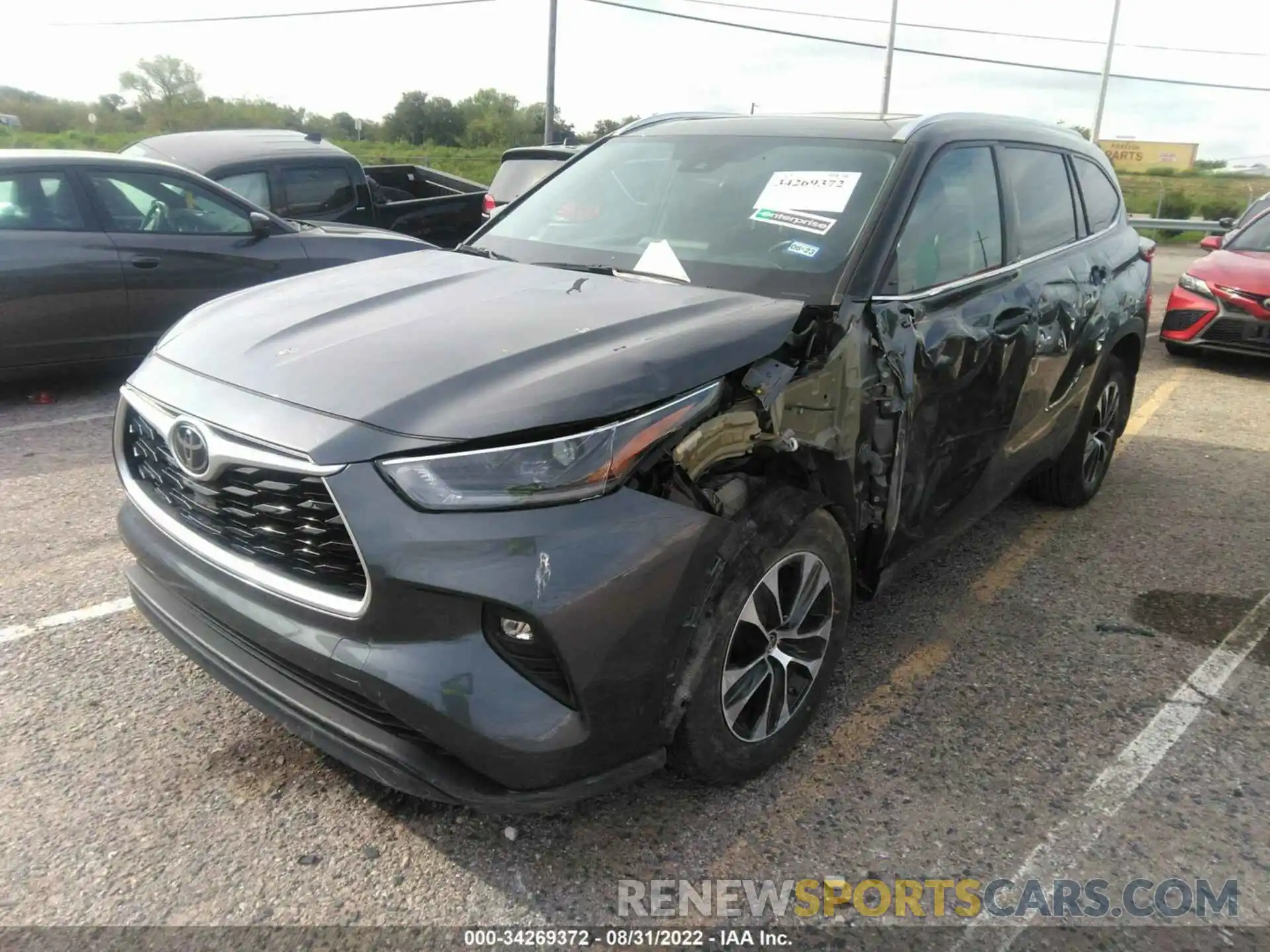 2 Photograph of a damaged car 5TDGZRBH9MS066397 TOYOTA HIGHLANDER 2021