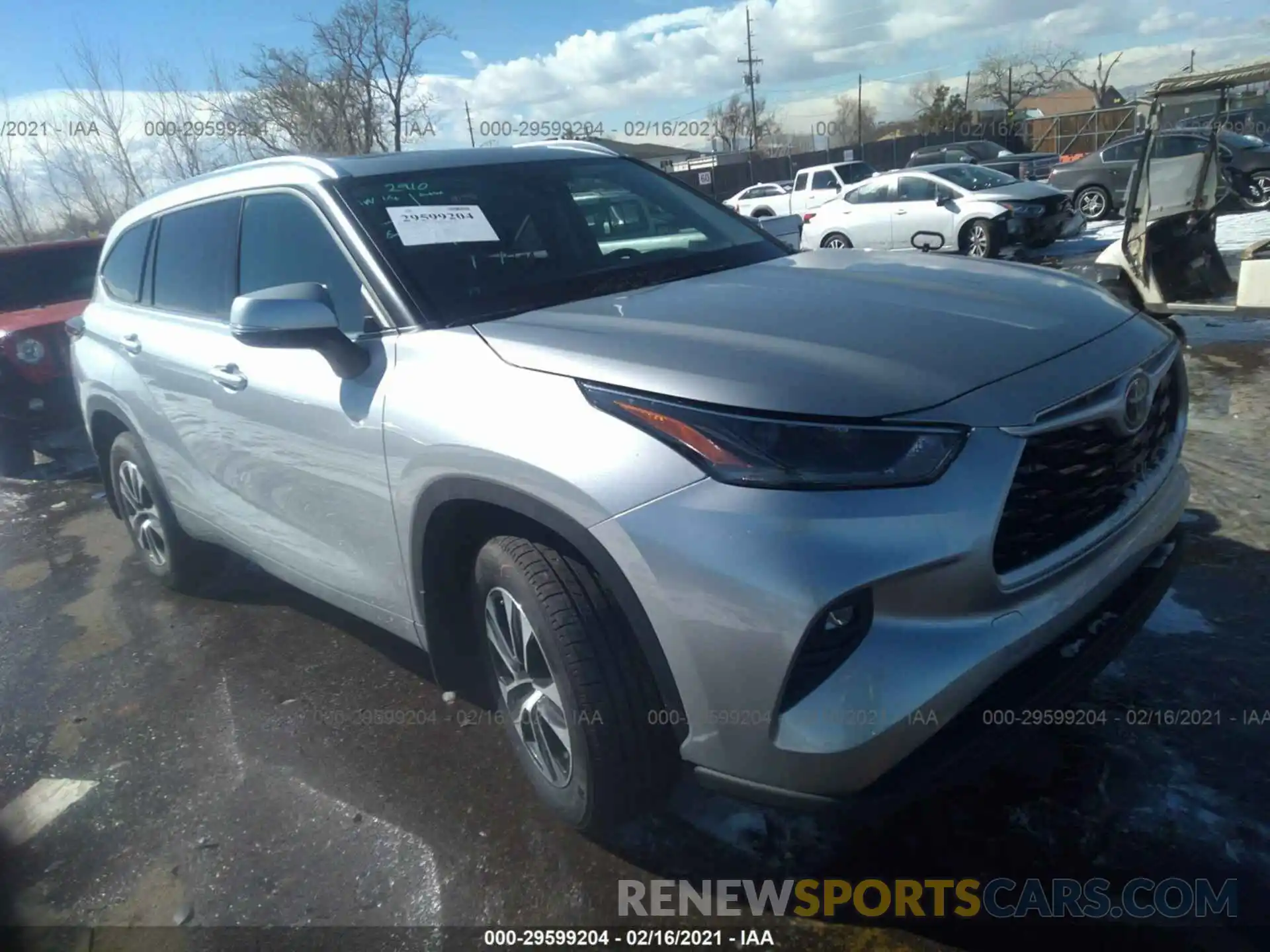 1 Photograph of a damaged car 5TDGZRBH9MS073107 TOYOTA HIGHLANDER 2021