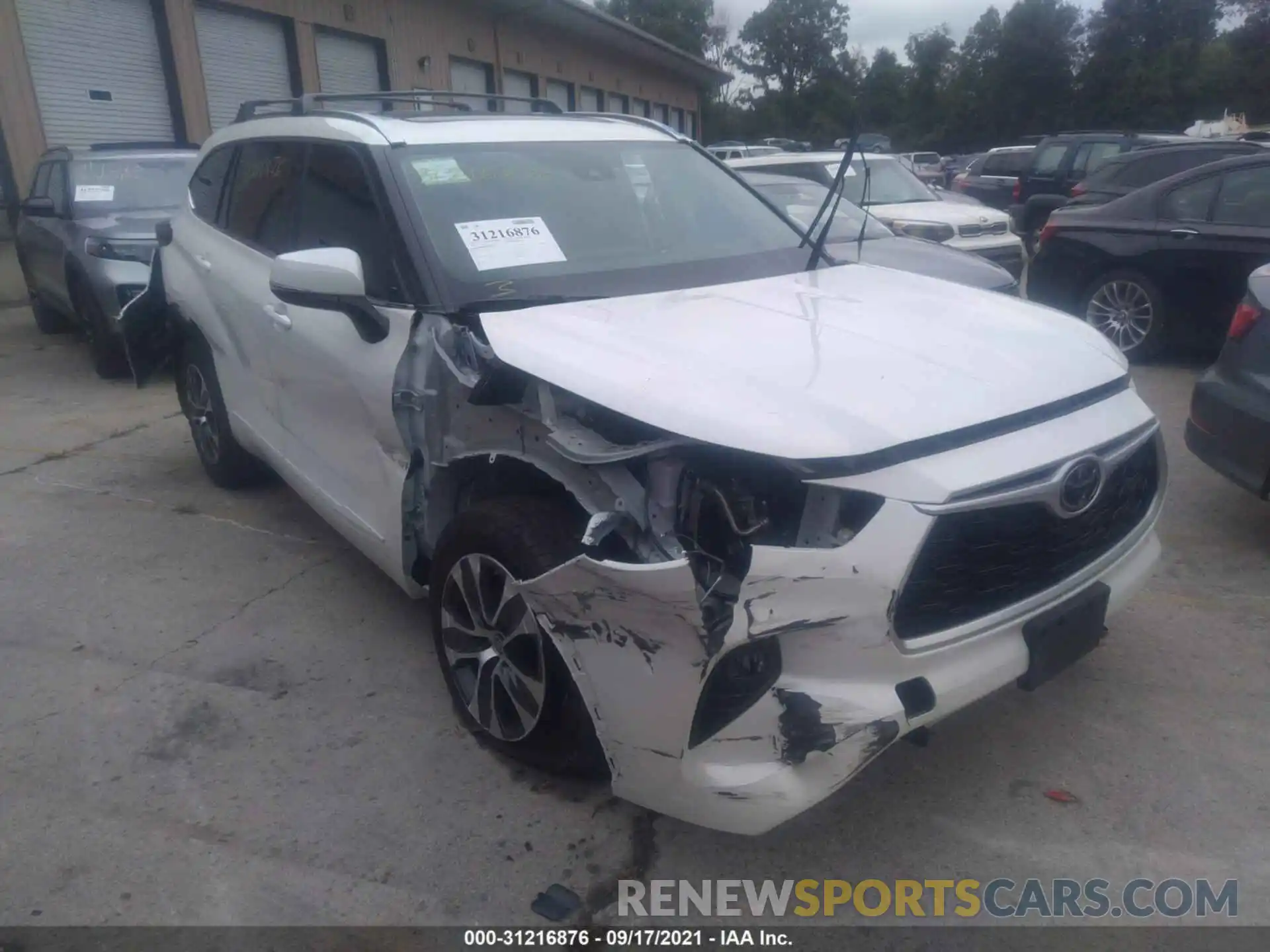 1 Photograph of a damaged car 5TDGZRBH9MS105442 TOYOTA HIGHLANDER 2021