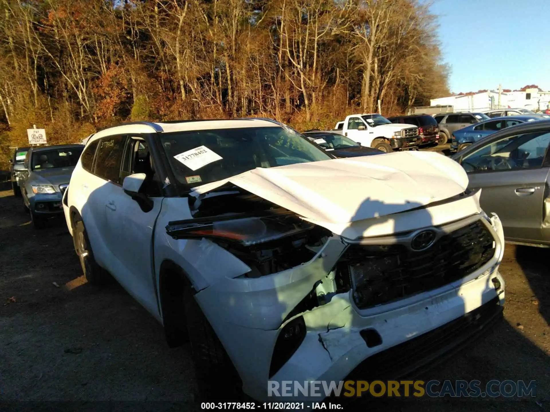 6 Photograph of a damaged car 5TDGZRBH9MS127277 TOYOTA HIGHLANDER 2021