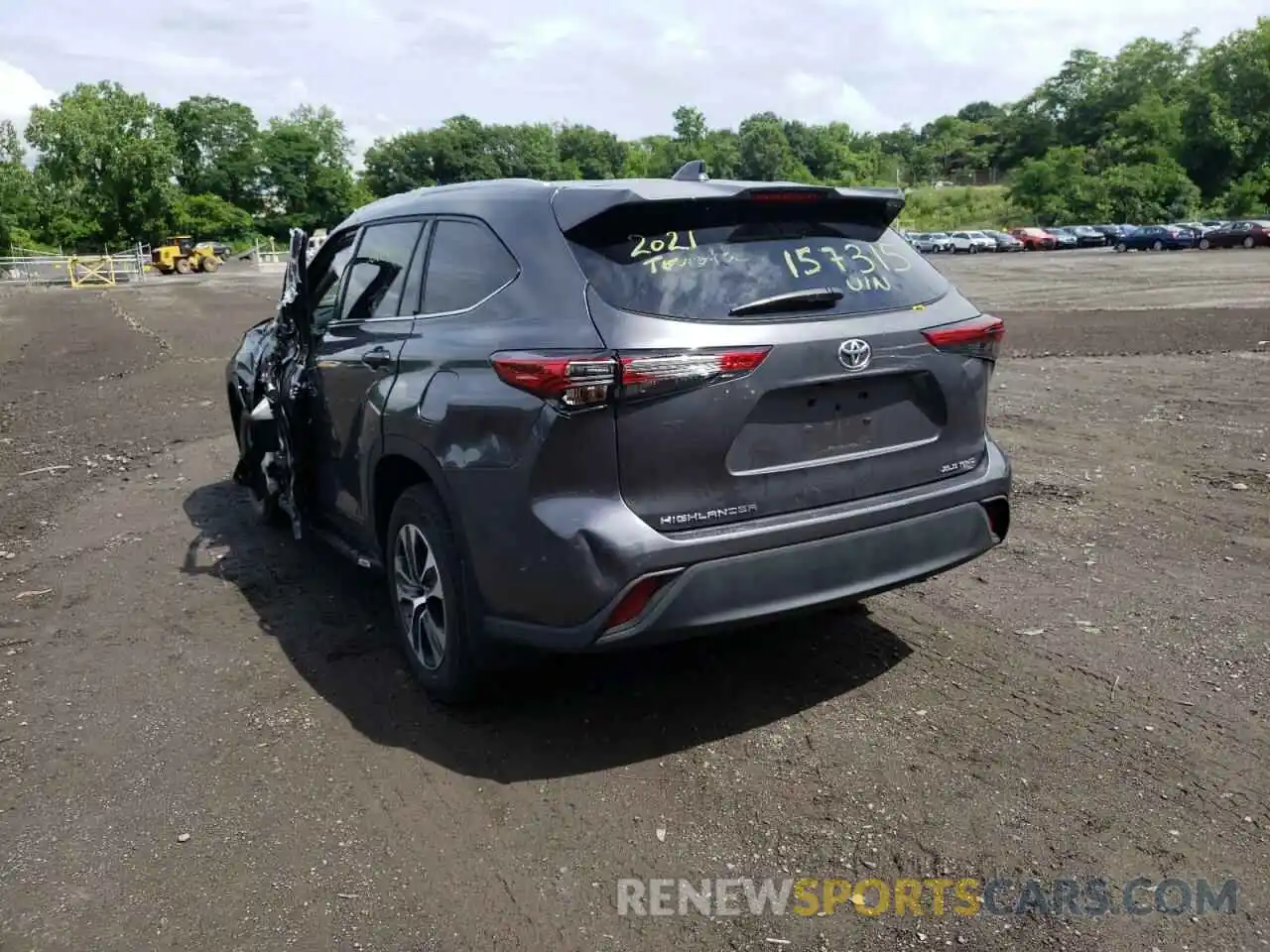 3 Photograph of a damaged car 5TDGZRBH9MS157315 TOYOTA HIGHLANDER 2021