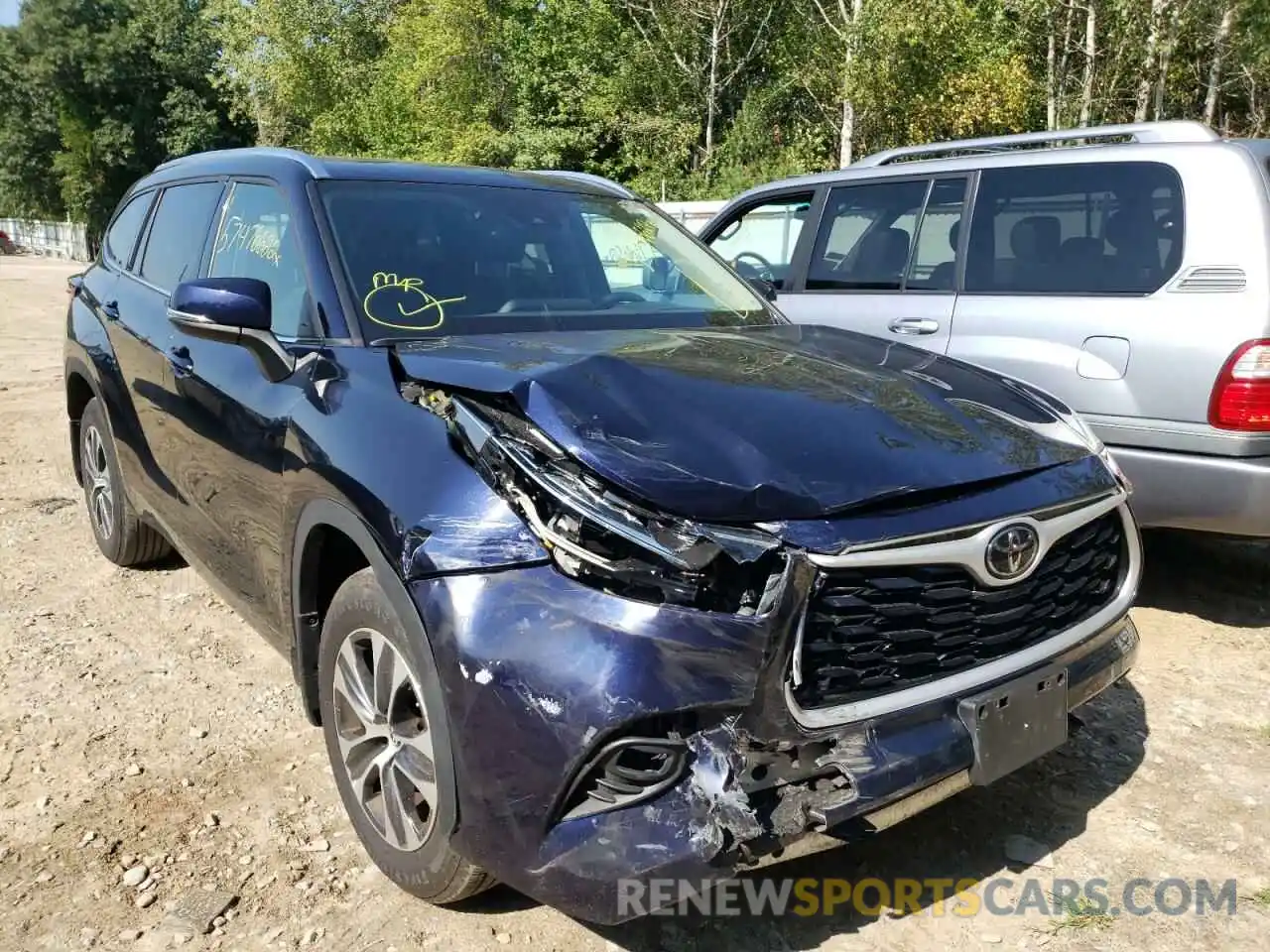 1 Photograph of a damaged car 5TDGZRBH9MS525623 TOYOTA HIGHLANDER 2021