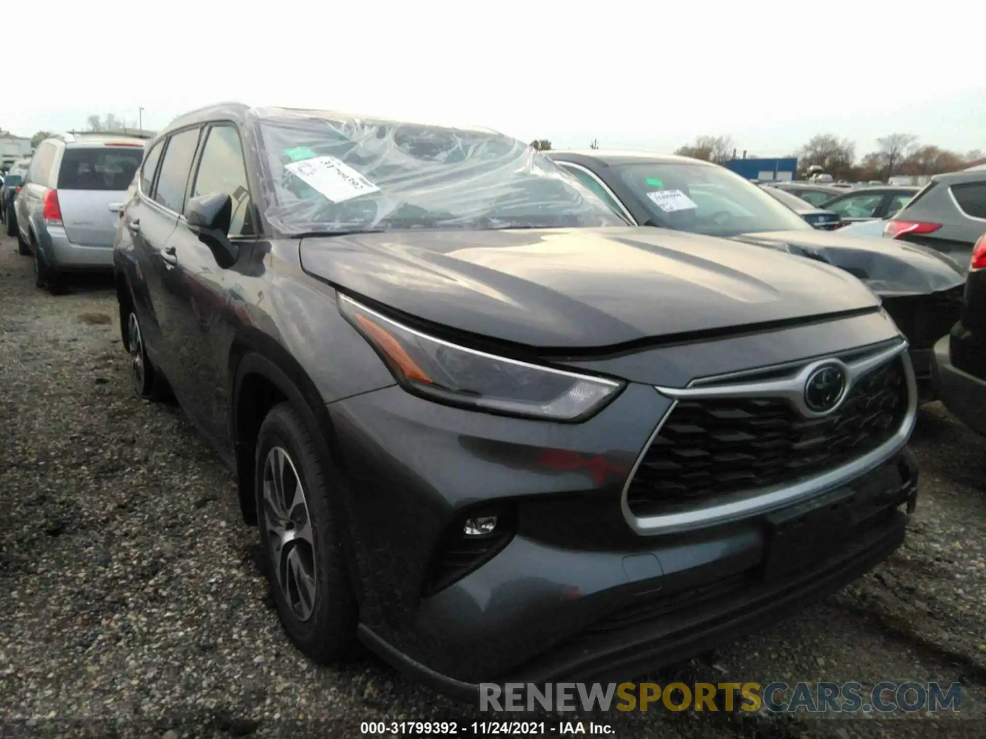 1 Photograph of a damaged car 5TDGZRBH9MS527534 TOYOTA HIGHLANDER 2021