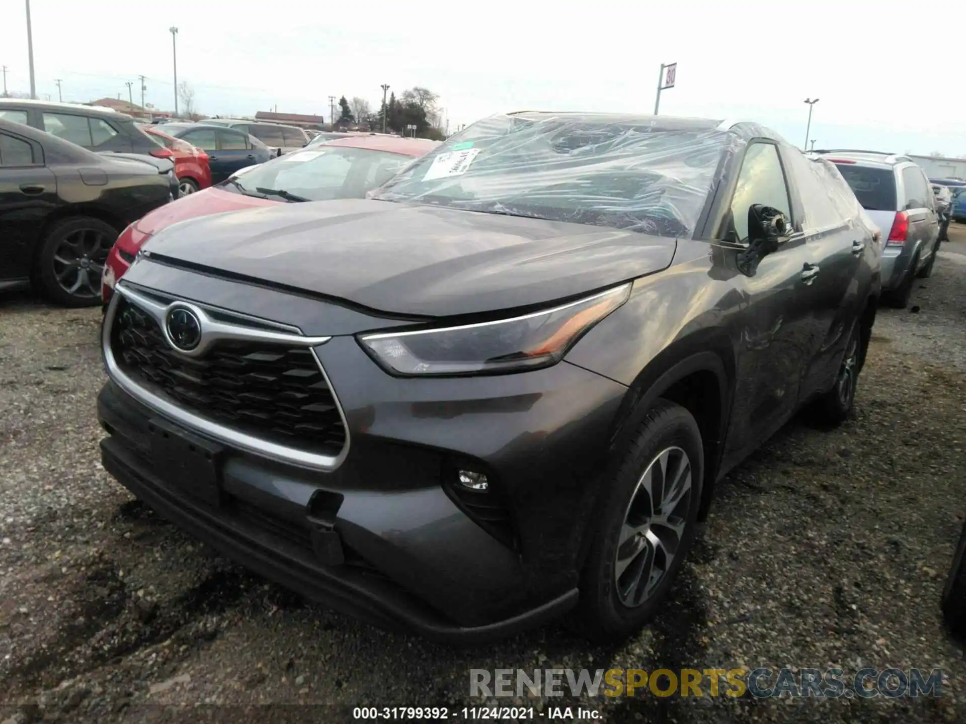 2 Photograph of a damaged car 5TDGZRBH9MS527534 TOYOTA HIGHLANDER 2021