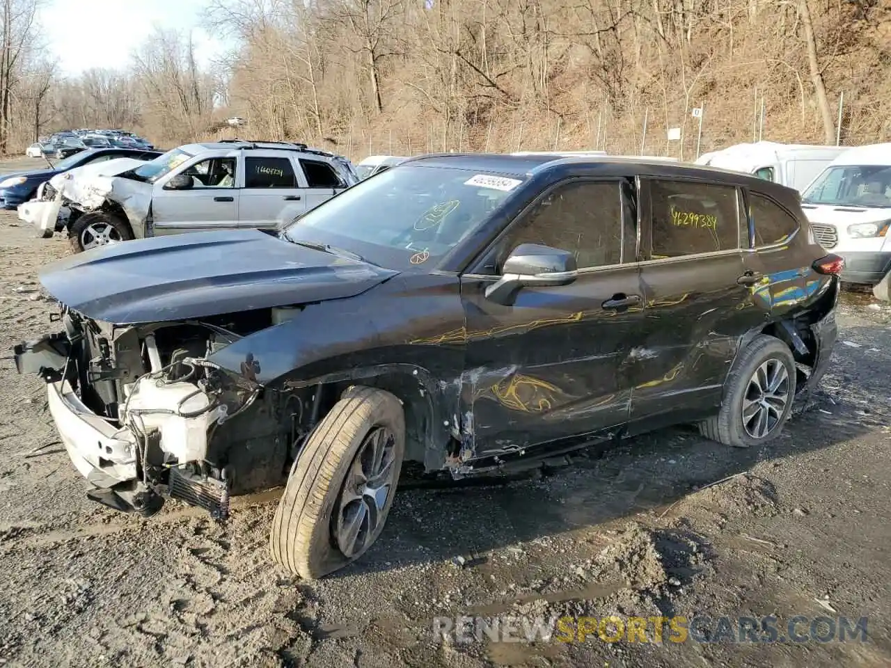 1 Photograph of a damaged car 5TDGZRBH9MS528862 TOYOTA HIGHLANDER 2021