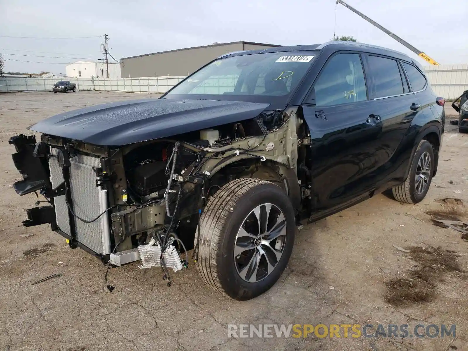 2 Photograph of a damaged car 5TDGZRBH9MS554197 TOYOTA HIGHLANDER 2021