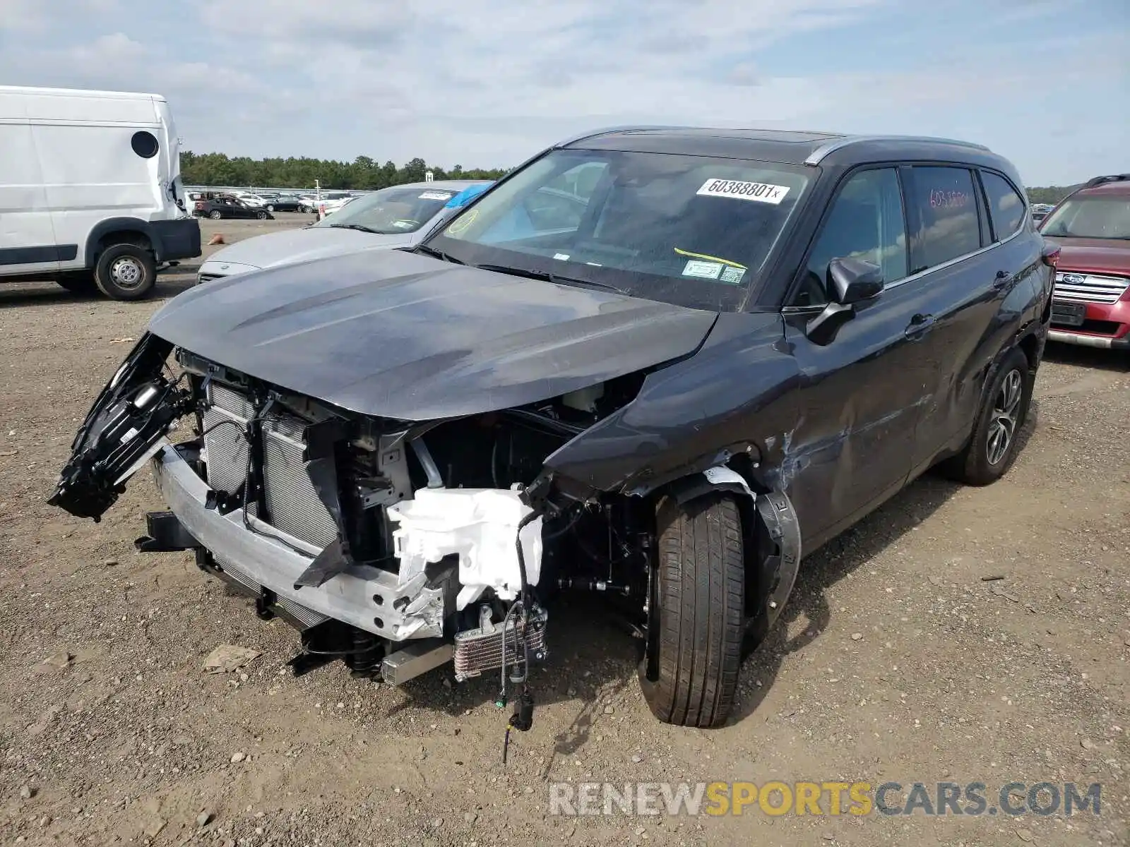 2 Photograph of a damaged car 5TDGZRBH9MS554457 TOYOTA HIGHLANDER 2021