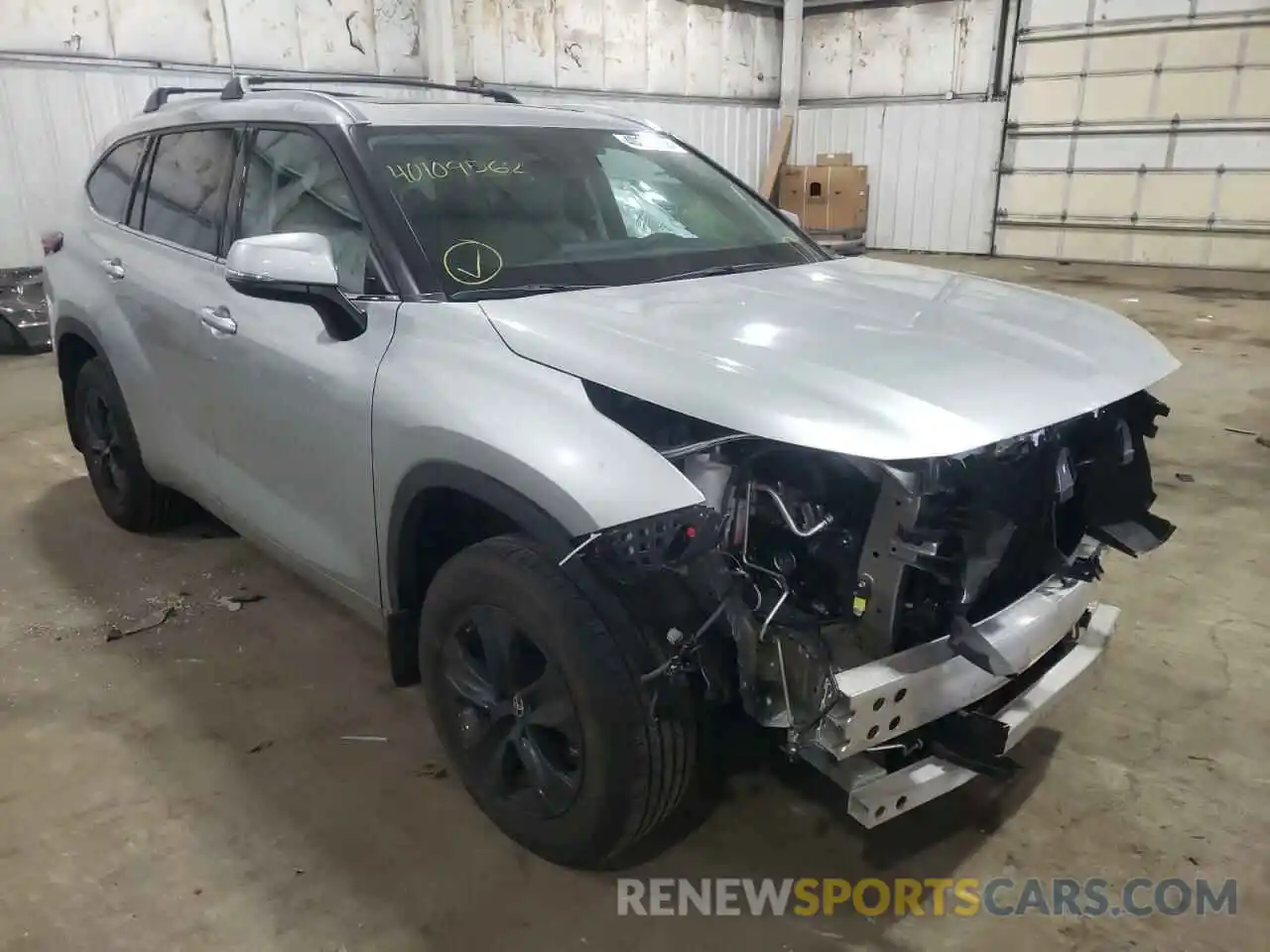 1 Photograph of a damaged car 5TDGZRBHXMS098209 TOYOTA HIGHLANDER 2021