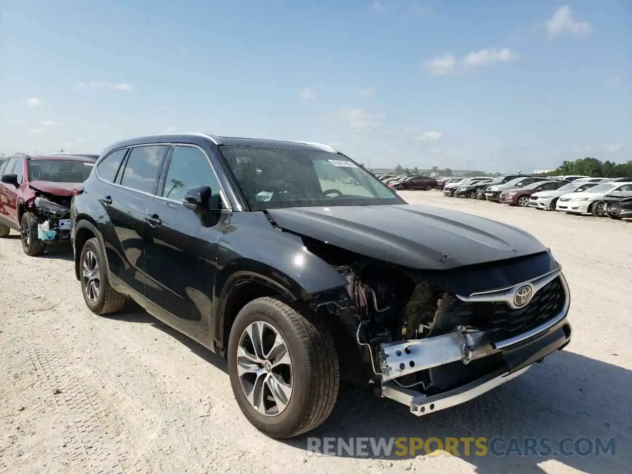 1 Photograph of a damaged car 5TDGZRBHXMS121665 TOYOTA HIGHLANDER 2021