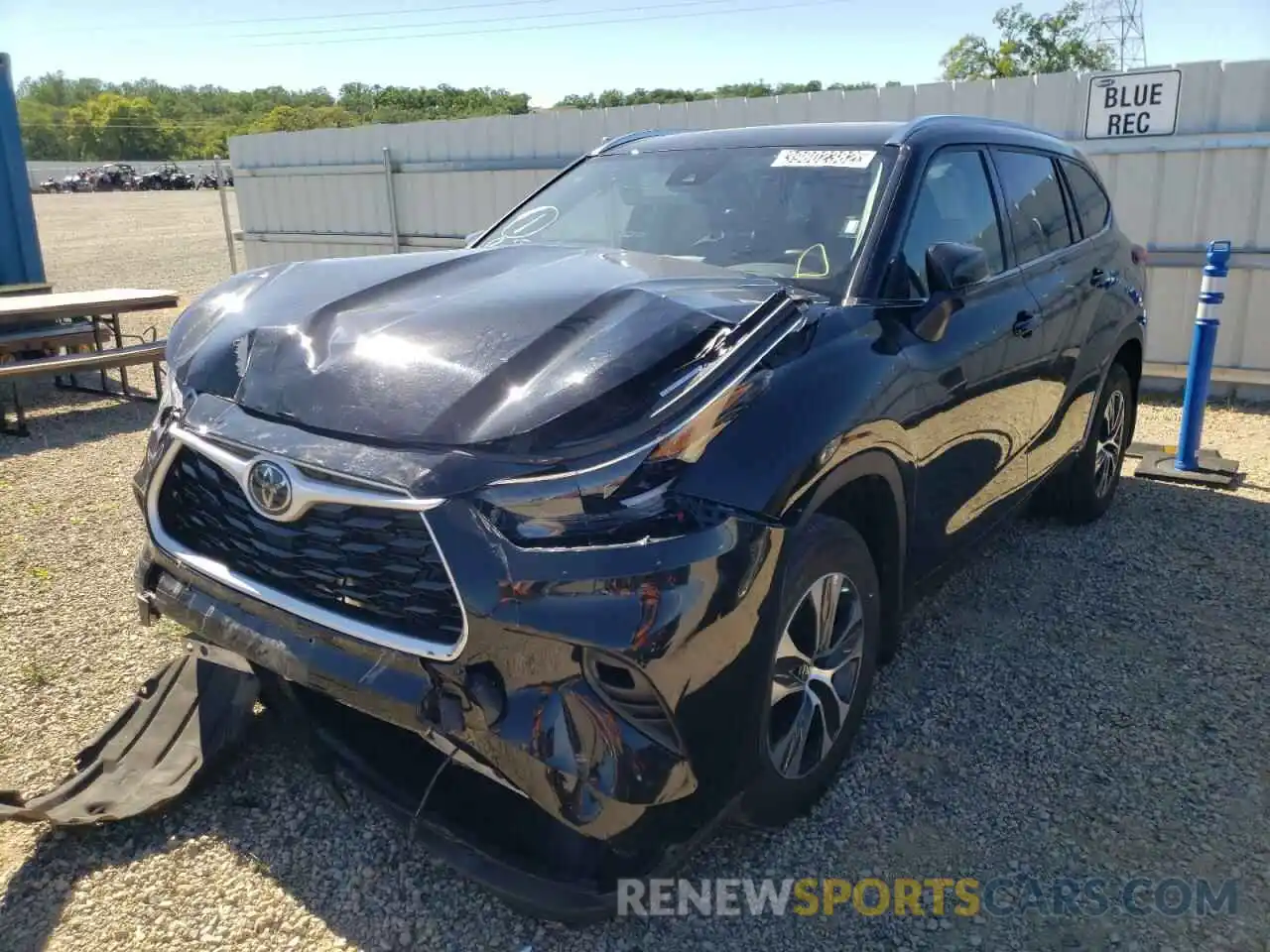 2 Photograph of a damaged car 5TDGZRBHXMS543371 TOYOTA HIGHLANDER 2021