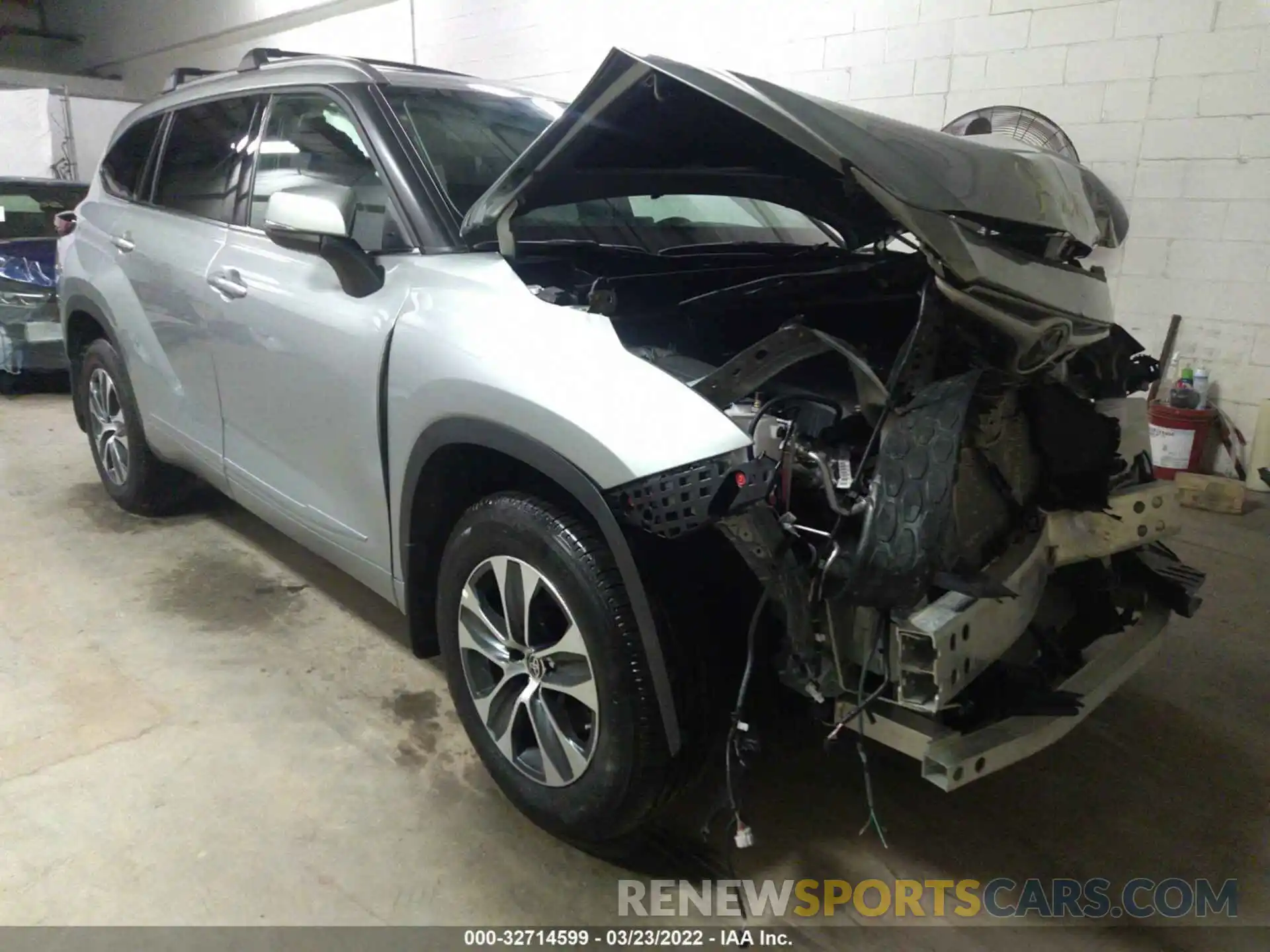 1 Photograph of a damaged car 5TDGZRBHXMS559618 TOYOTA HIGHLANDER 2021