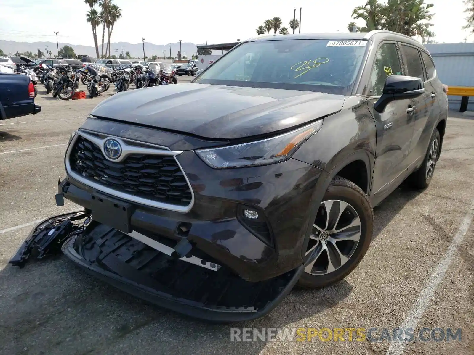 2 Photograph of a damaged car 5TDHARAH0MS007347 TOYOTA HIGHLANDER 2021