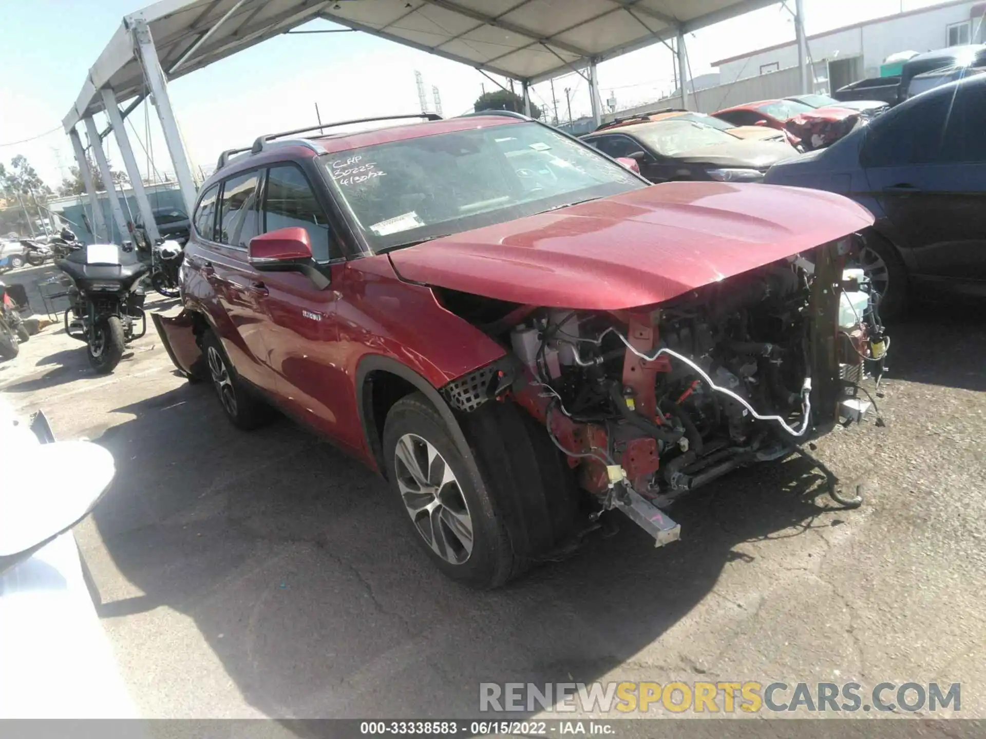 1 Photograph of a damaged car 5TDHARAH1MS011746 TOYOTA HIGHLANDER 2021