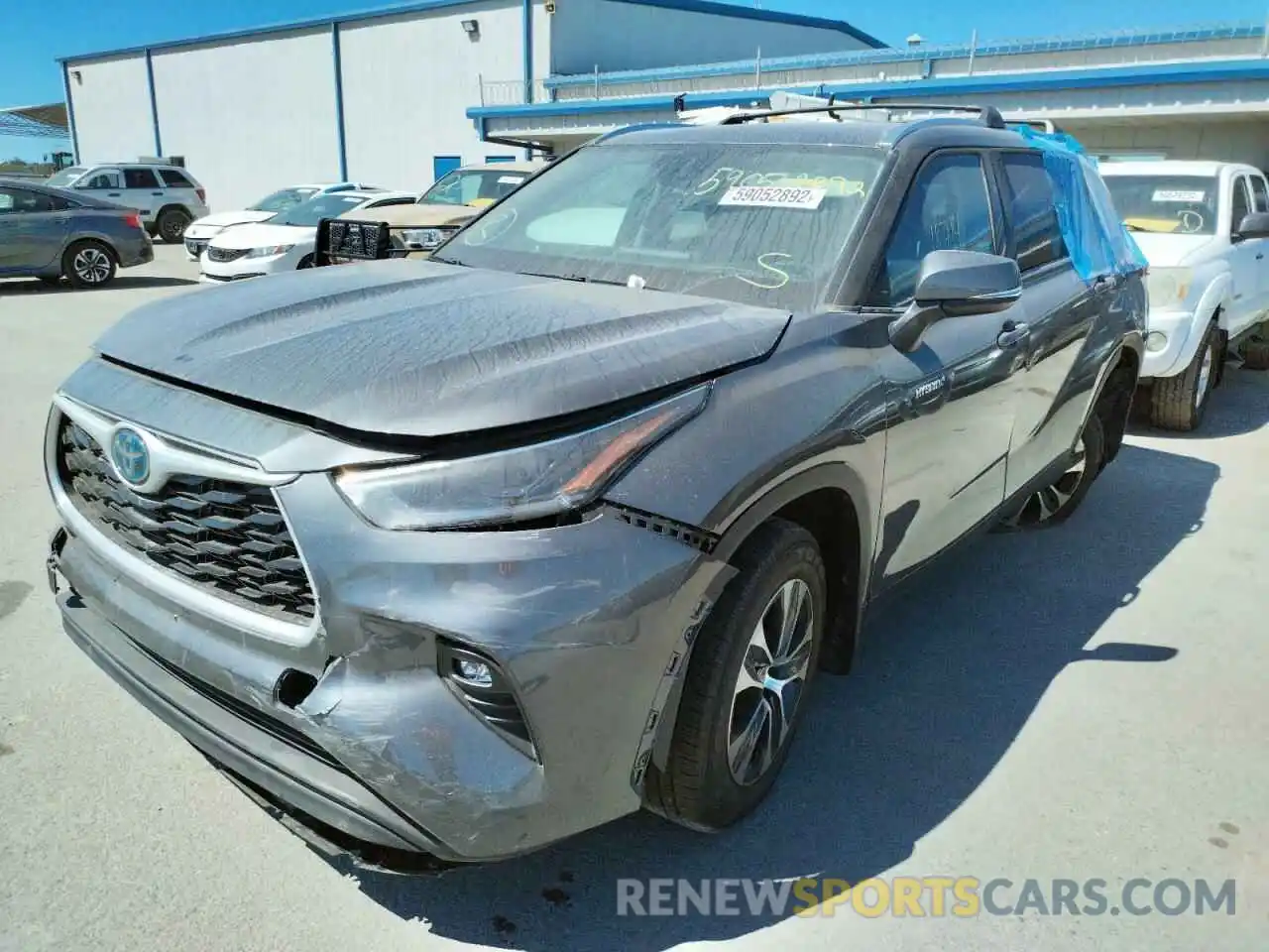 2 Photograph of a damaged car 5TDHARAH2MS508062 TOYOTA HIGHLANDER 2021