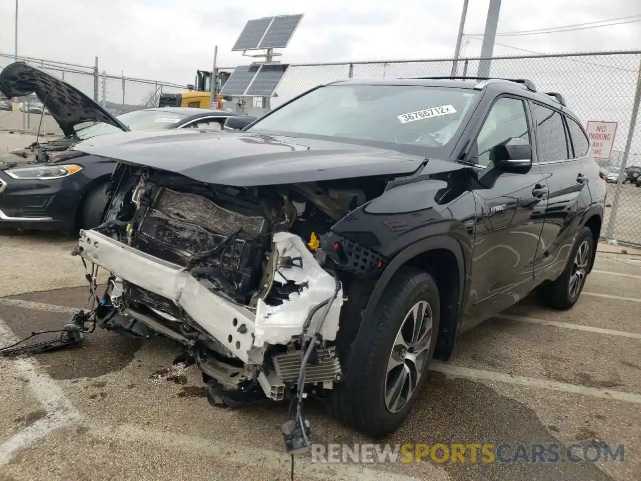 2 Photograph of a damaged car 5TDHARAH3MS505333 TOYOTA HIGHLANDER 2021