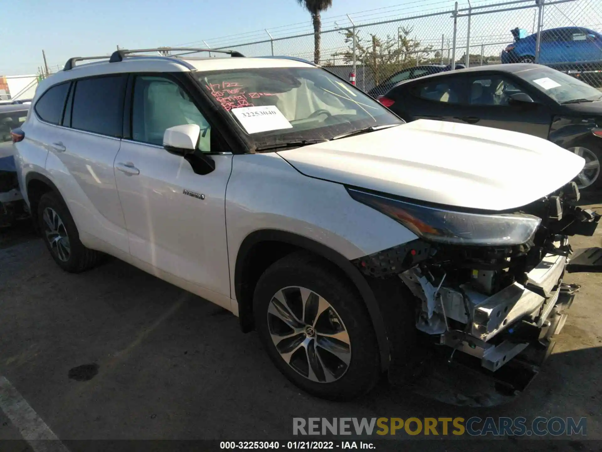 1 Photograph of a damaged car 5TDHARAH4MS508094 TOYOTA HIGHLANDER 2021