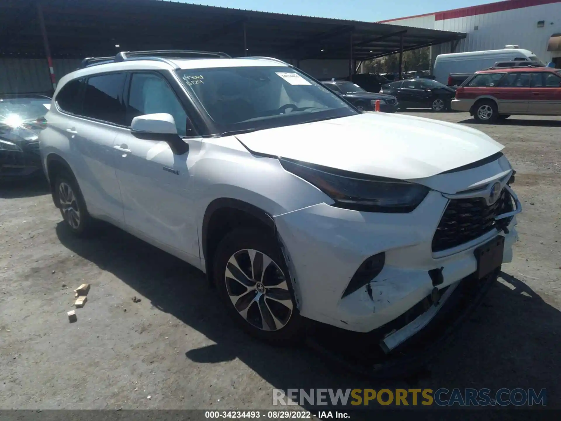 1 Photograph of a damaged car 5TDHARAH7MS507960 TOYOTA HIGHLANDER 2021