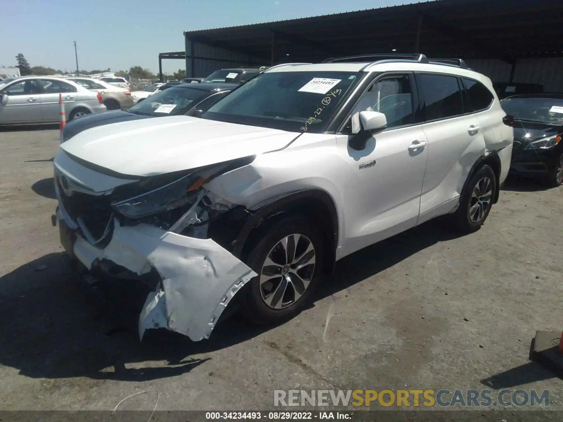 2 Photograph of a damaged car 5TDHARAH7MS507960 TOYOTA HIGHLANDER 2021