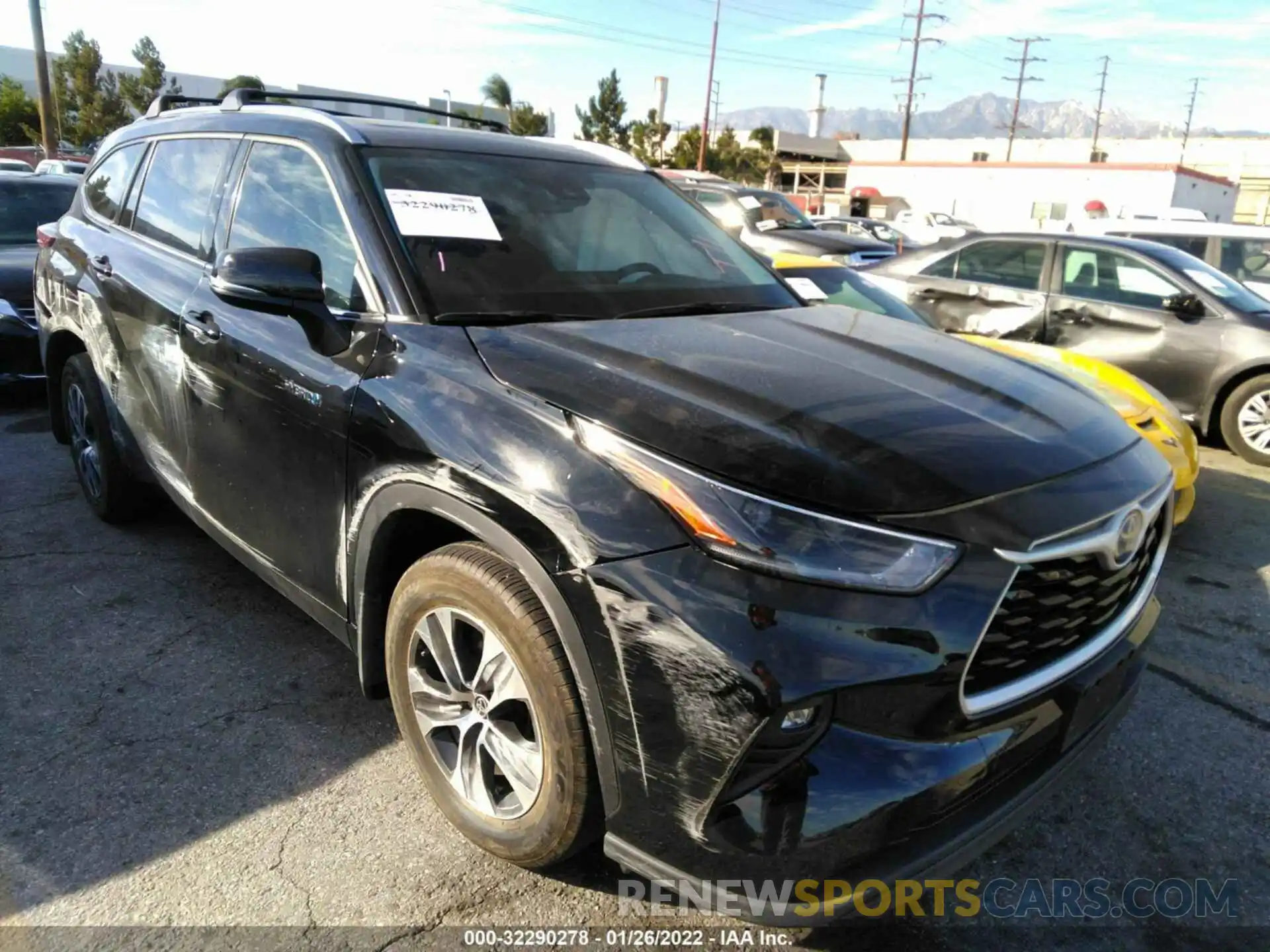 1 Photograph of a damaged car 5TDHARAHXMS007971 TOYOTA HIGHLANDER 2021