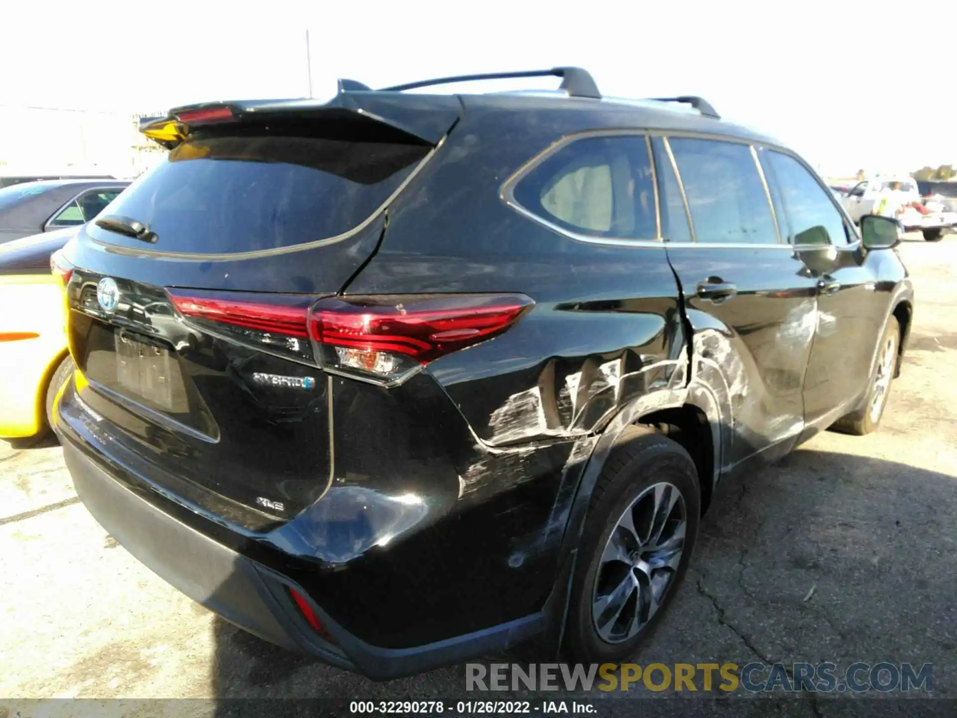 4 Фотография поврежденного автомобиля 5TDHARAHXMS007971 TOYOTA HIGHLANDER 2021