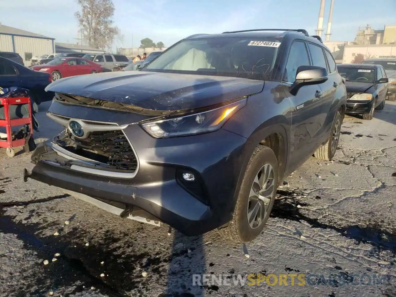 2 Photograph of a damaged car 5TDHARAHXMS504261 TOYOTA HIGHLANDER 2021