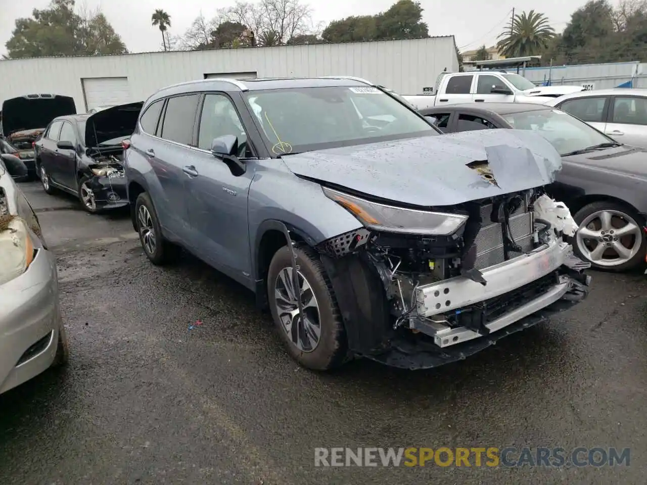 1 Photograph of a damaged car 5TDHBRCH0MS054050 TOYOTA HIGHLANDER 2021