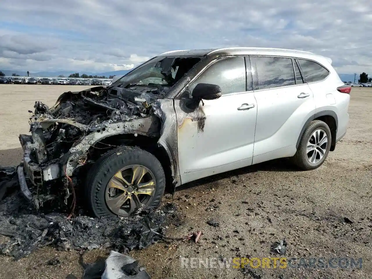 1 Photograph of a damaged car 5TDHBRCH0MS524674 TOYOTA HIGHLANDER 2021