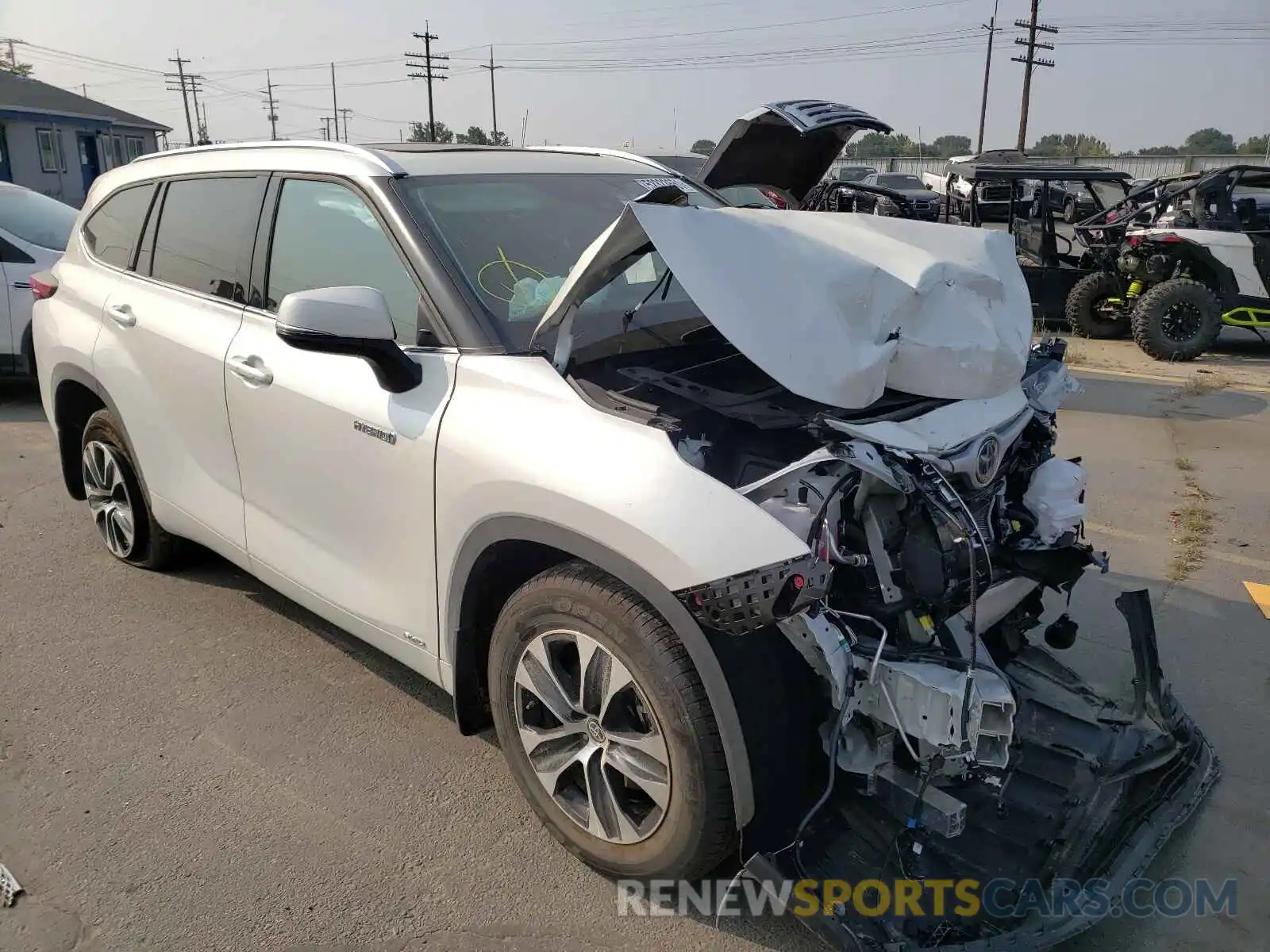 1 Photograph of a damaged car 5TDHBRCH0MS527316 TOYOTA HIGHLANDER 2021