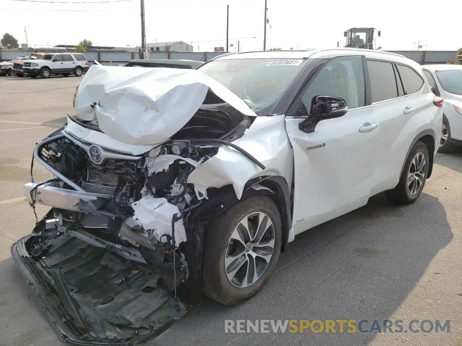 2 Photograph of a damaged car 5TDHBRCH0MS527316 TOYOTA HIGHLANDER 2021