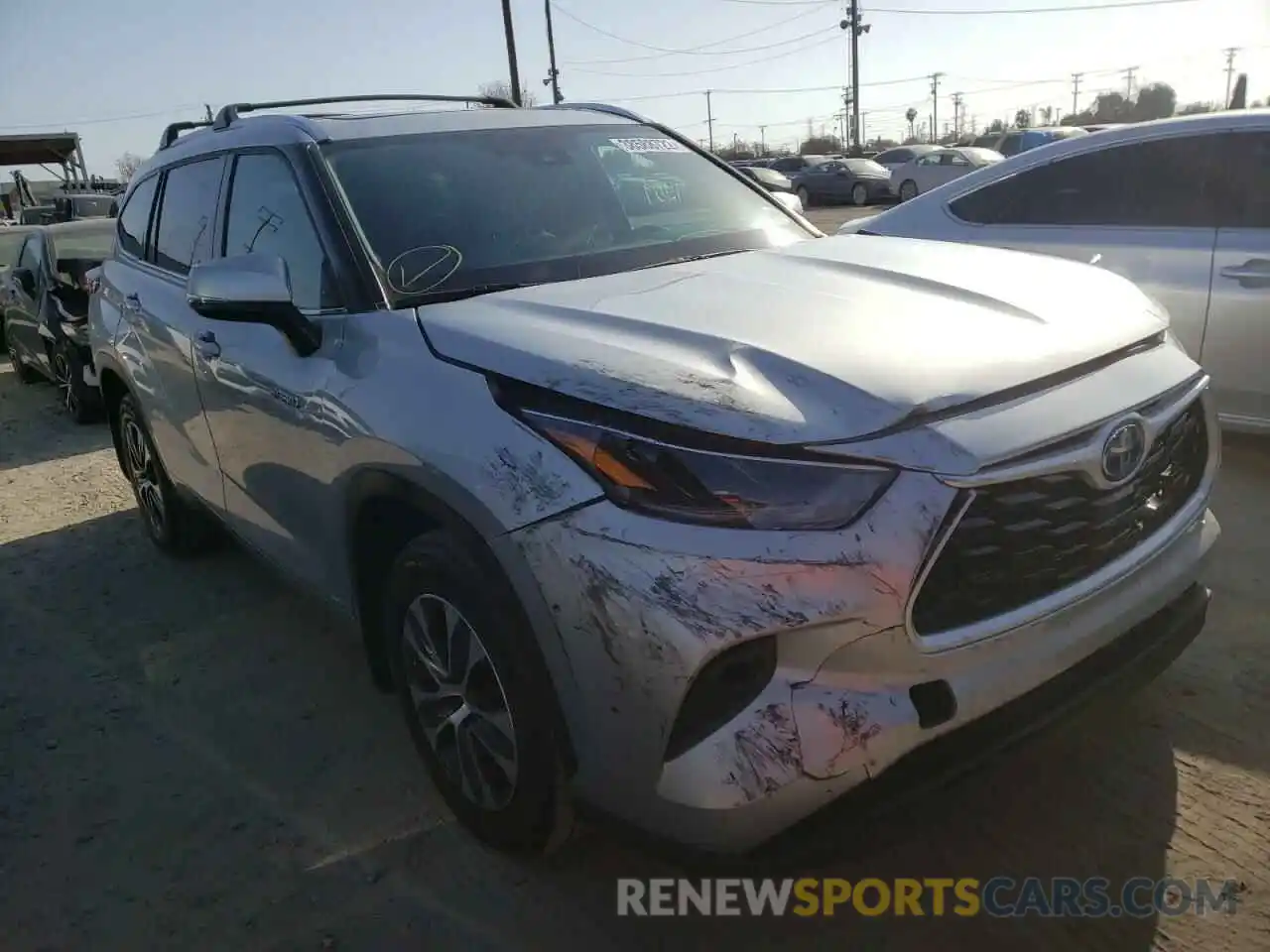 1 Photograph of a damaged car 5TDHBRCH0MS530667 TOYOTA HIGHLANDER 2021