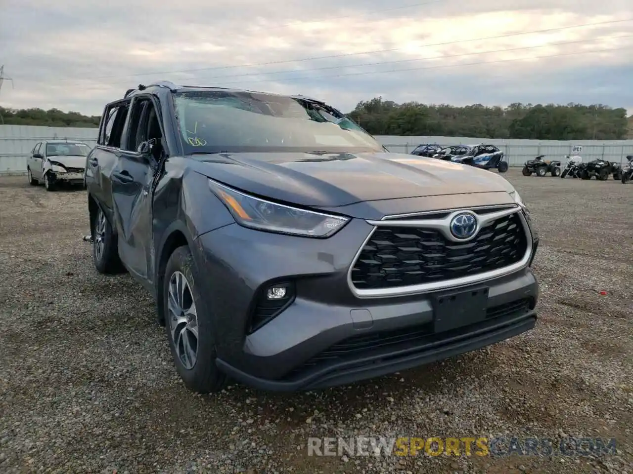 1 Photograph of a damaged car 5TDHBRCH0MS536629 TOYOTA HIGHLANDER 2021