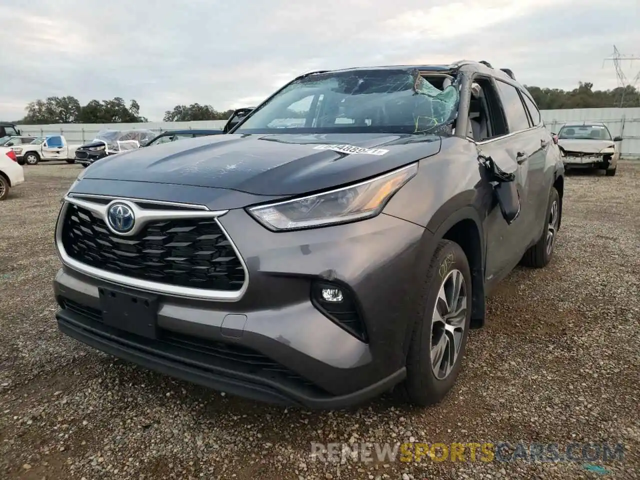 2 Photograph of a damaged car 5TDHBRCH0MS536629 TOYOTA HIGHLANDER 2021