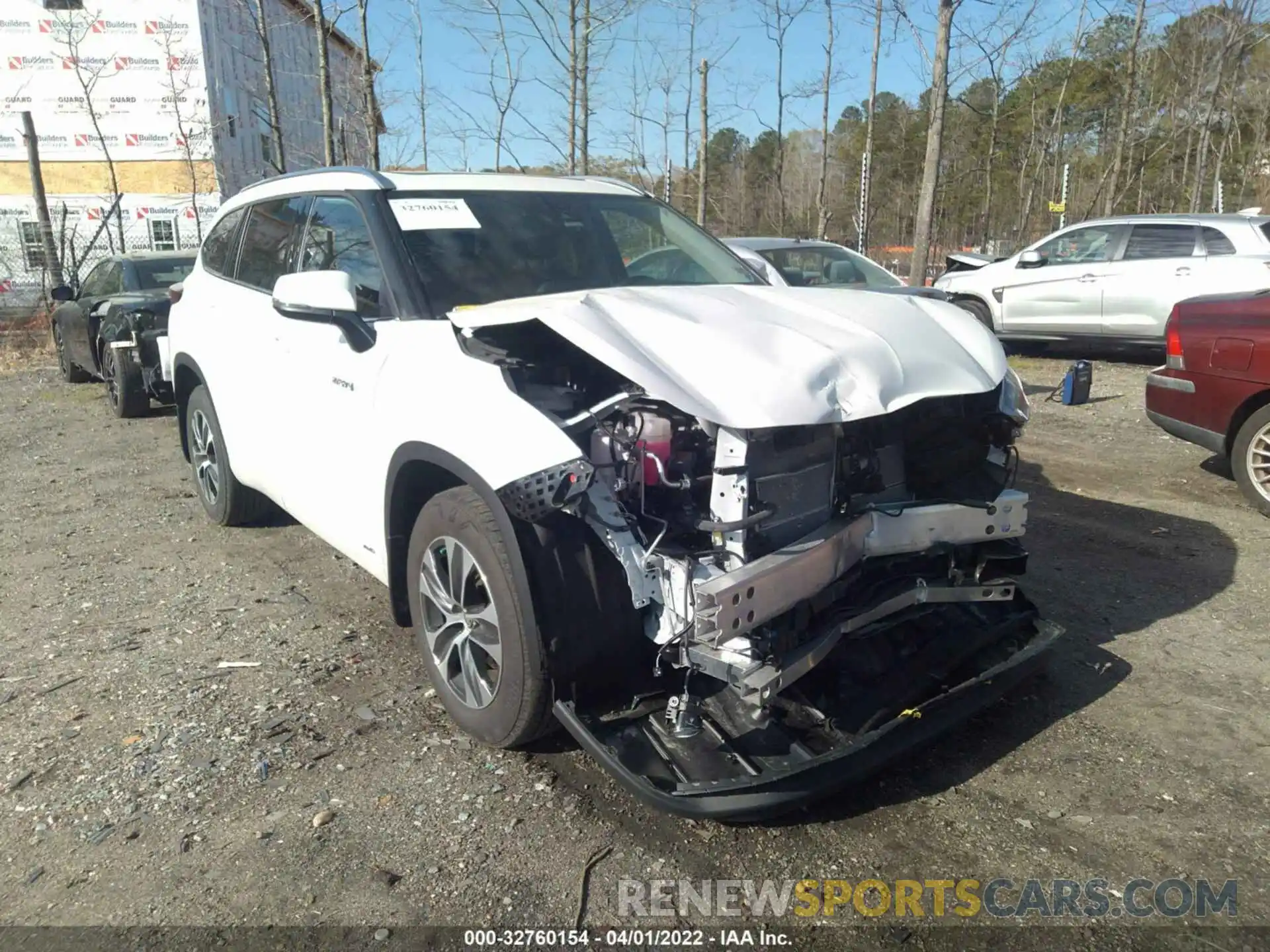 1 Photograph of a damaged car 5TDHBRCH1MS049195 TOYOTA HIGHLANDER 2021