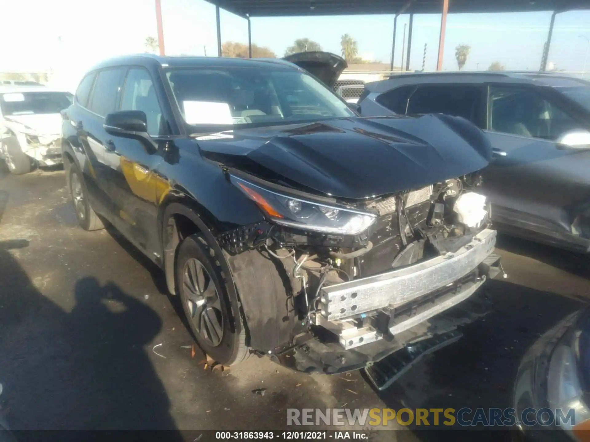 1 Photograph of a damaged car 5TDHBRCH1MS517846 TOYOTA HIGHLANDER 2021