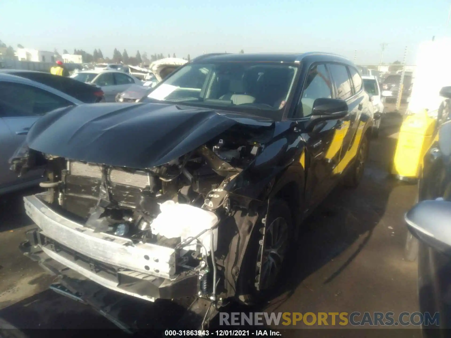 2 Photograph of a damaged car 5TDHBRCH1MS517846 TOYOTA HIGHLANDER 2021