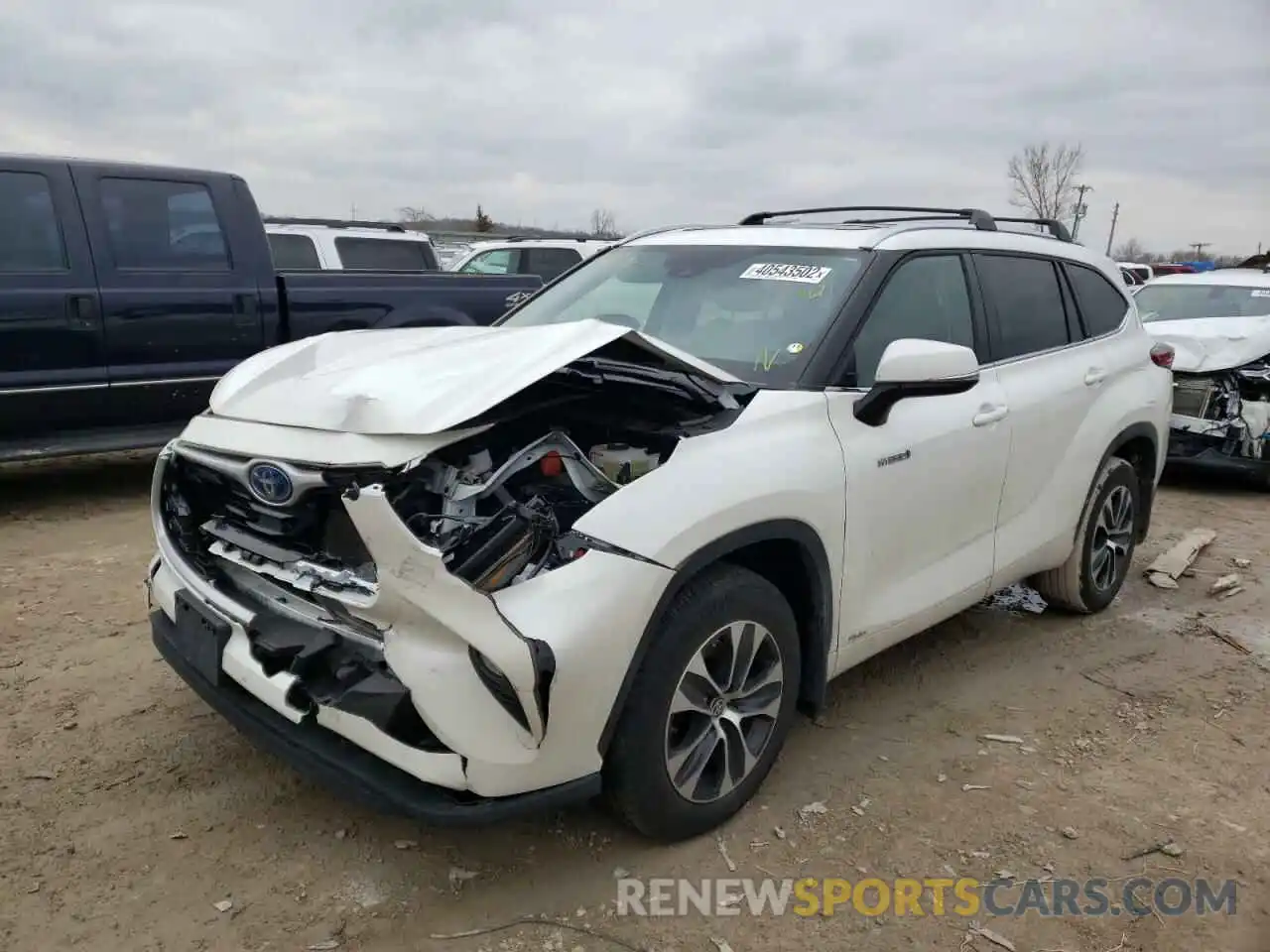 2 Photograph of a damaged car 5TDHBRCH2MS044099 TOYOTA HIGHLANDER 2021