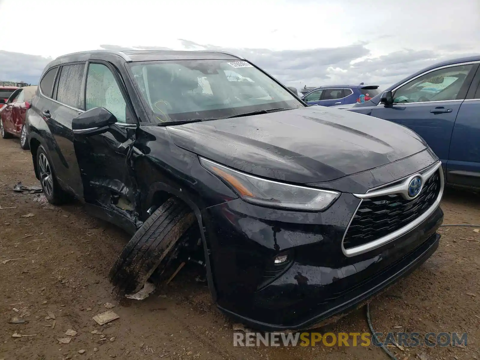 1 Photograph of a damaged car 5TDHBRCH2MS520982 TOYOTA HIGHLANDER 2021