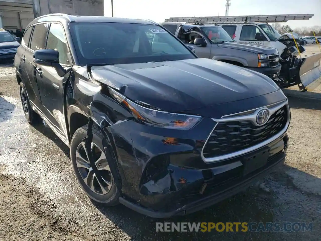 1 Photograph of a damaged car 5TDHBRCH3MS535328 TOYOTA HIGHLANDER 2021